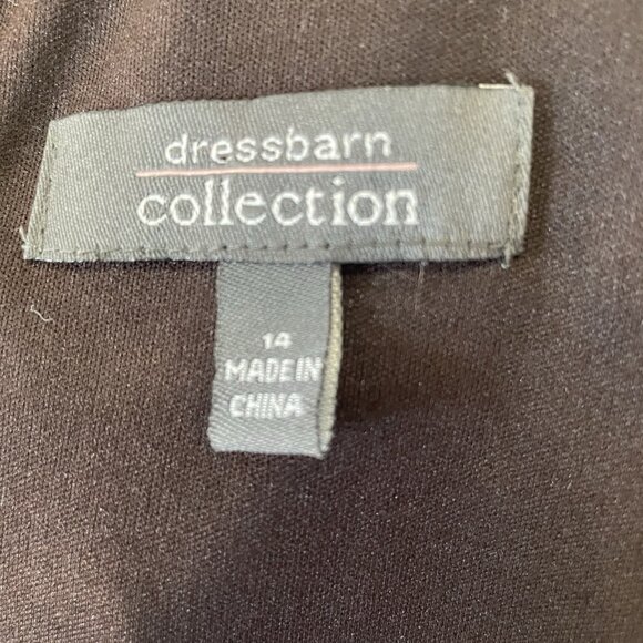 Dressbarn Collection Velvet Dress 14 Brown Beaded Long Maxi Formal Party Luxury - Picture 14 of 16